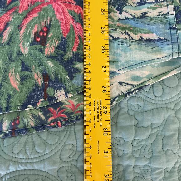 Reyn Spooner Tailored Hawaiian Button Up Dress Shirt 2XL Waterfall Valley - Picture 10 of 12